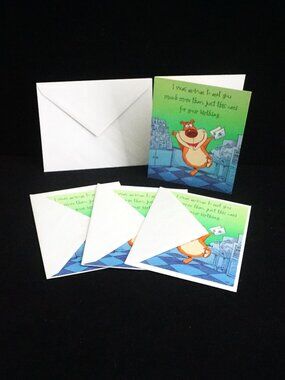 Set of 4 Vintage Hallmark Warm Wishes Kid Gum Ball Happy Birthday Card